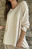  Perfect Breton V Long Sleeve Top Camel - **